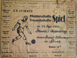 Plakat za igru 1949.: Stinjaki - Rudersdorf		